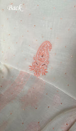 Load image into Gallery viewer, Women's Lakhnavi Handcrafted Mul Chanderi Unstitched Kurta And Dupatta Set - HONC0371881