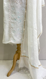 Load image into Gallery viewer, Women's Lakhnavi Handcrafted Mul Chanderi Kurta And Dupatta Set - HONC0176128