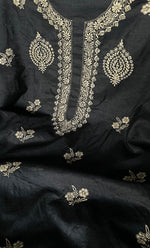 Load image into Gallery viewer, Lucknowi Handcrafted Munga Silk Chikankari Unstitched Men's Kurta Fabric - HONC0327307