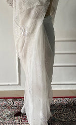 将图像加载到图库查看器中, Women's Lucknowi Handcrafted Pure Organza Silk Chikankari Saree - HONC0307590