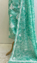 Load image into Gallery viewer, Women's Lucknowi Handcrafted Kota Chanderi Chikankari Kurta And Dupatta Set - HONC0142189