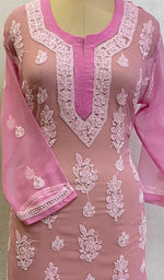 Load image into Gallery viewer, Women's Lucknowi Handcrafted Faux-Georgette Chikankari Top - HONC0135022