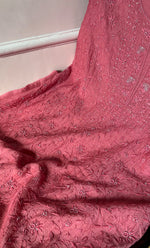 Load image into Gallery viewer, Women's Lakhnavi Handcrafted Mul Chanderi Unstitched Kurta And Dupatta Set - HONC0278924