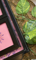Load image into Gallery viewer, Handcrafted Chikankari Tray with Two Coasters – Wooden Frame - HONC0295550