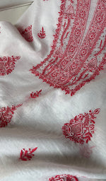 Load image into Gallery viewer, Women's Lakhnavi Handcrafted Mul Chanderi Unstitched Kurta And Dupatta Set - HONCO278129
