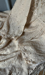 Load image into Gallery viewer, Women's Lakhnavi Handcrafted Tissue Chanderi Unstitched Kurta And Dupatta Set - HONC0313005