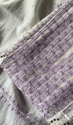 Load image into Gallery viewer, Kashish Women's Lakhnavi Handcrafted Mul Chanderi Semi - Stitched Kurta And Dupatta Set - HONC0252786