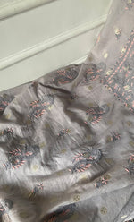 Load image into Gallery viewer, Women's Lakhnavi Handcrafted Mul Chanderi Unstitched Chikankari Full Suit Material - HONC0316861