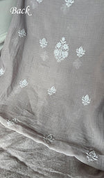 Load image into Gallery viewer, Women's Lakhnavi Handcrafted Mul Chanderi Unstitched Kurta And Dupatta Set - HONC0374450