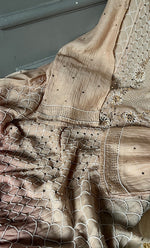 Load image into Gallery viewer, Fauzia Women's Lakhnavi Handcrafted Mul Chanderi Semi - Stitched Kurta And Dupatta Set - HONC0319602