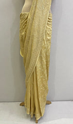Load image into Gallery viewer, Women&#39;s Lakhnavi Handcrafted Chanderi Silk Chikankari Saree - HONC0147101
