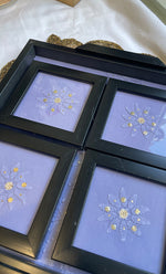 Load image into Gallery viewer, Chikankari Tray with Four Coasters - HONCO295533