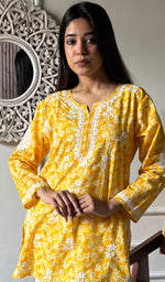 Load image into Gallery viewer, Women's Lakhnavi Handcrafted Cotton Chikankari Top - HONC0346973