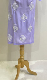 Load image into Gallery viewer, Women's Lucknowi Handcrafted Cotton Chikankari Kurti - HONC0212080