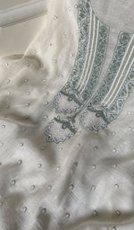 Load image into Gallery viewer, Women's Lakhnavi Handcrafted Mul Chanderi Unstitched Kurta And Dupatta Set - HONC0266437