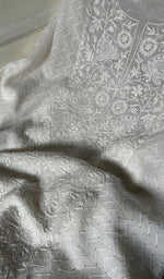 Load image into Gallery viewer, Women's Lakhnavi Handcrafted Maheshwari Mul Chanderi Unstitched Kurta And Dupatta Set - HONC0288973