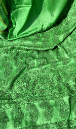 Load image into Gallery viewer, Women's Lakhnavi Handcrafted Tussar Silk Chikankari Saree - HONC0160728