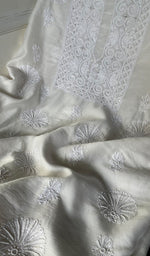 Load image into Gallery viewer, Irum Women's Lakhnavi Handcrafted Mul Chanderi Kurta And Dupatta Set - HONC0270483