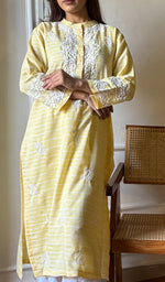 Load image into Gallery viewer, Amanat Women's Lucknowi Handcrafted Cotton Chikankari Kurti - HONC0225123