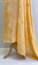 将图像加载到图库查看器中, Women's Lucknowi Handcrafted Muslin Chikankari Suit Material - HONC0172460