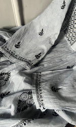 Load image into Gallery viewer, Women's Lakhnavi Handcrafted Mul Chanderi Semi - Stitched Kurta And Dupatta Set - HONC0270071