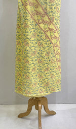 将图像加载到图库查看器中, Women's Lakhnavi Handcrafted Maheshwari Mul Chanderi Chikankari Unstitched Kurti Fabric - HONC0209620