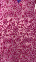Load image into Gallery viewer, Women's Lakhnavi Handcrafted Dark Pink Faux-Georgette Chikankari Kurti - NC065831