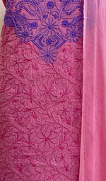 Load image into Gallery viewer, Women's Lucknowi Handcrafted Cotton Chikankari Suit Material- HONC05703
