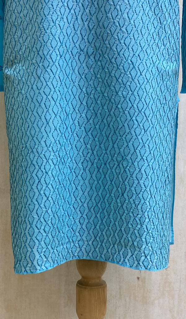 Men's Lucknowi Handcrafted Cotton Chikankari Kurta - HONC011493