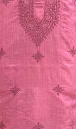 Load image into Gallery viewer, Lucknowi Handcrafted Munga Silk Chikankari Unstitched Men&#39;s Kurta Fabric - HONC018442
