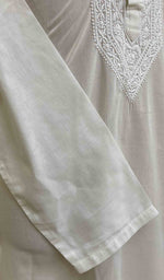 Load image into Gallery viewer, Men's Lucknowi Handcrafted Cotton Chikankari Kurta - HONC021777