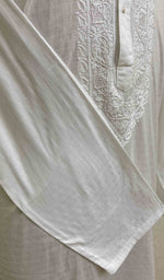 Load image into Gallery viewer, Men's Lucknowi Handcrafted Cotton Chikankari Kurta - HONC021627