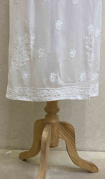 将图像加载到图库查看器中, Women's Lakhnavi Handcrafted Viscose Georgette Chikankari Kurti - HONC029637