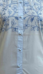 Load image into Gallery viewer, Women's Lakhnavi Handcrafted Cotton Chikankari Shirt Top - HONC054572