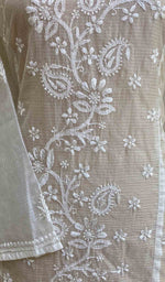Load image into Gallery viewer, Women's Lucknowi Handcrafted Kota Chanderi Chikankari Top - HONC044115