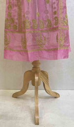 Load image into Gallery viewer, Gul Women's Lakhnavi Handcrafted Organza Chikankari Anarkali Dress- HONC040020