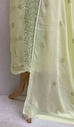 Load image into Gallery viewer, Women's Lakhnavi Handcrafted Viscose Georgette Chikankari Kurta And Dupatta Set - HONC042708