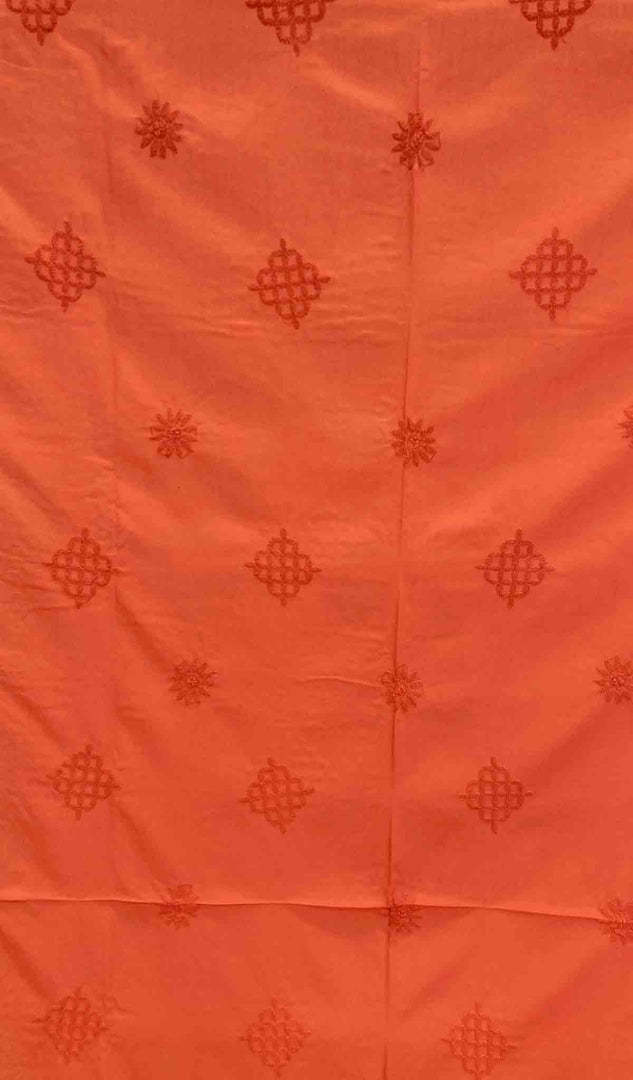 Lakhnavi Handcrafted Cotton Chikankari Bedsheet Set - HONC043433