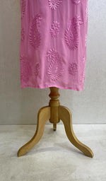 Load image into Gallery viewer, Women's Lucknowi Handcrafted Crepe Chikankari Kurti With Slip - HONC067107