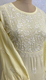 Load image into Gallery viewer, Women's Lakhnavi Handcrafted Cotton Chikankari Top - HONC050865