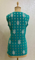 Load image into Gallery viewer, Women's Lakhnavi Handcrafted Cotton Chikankari Top - HONC056111