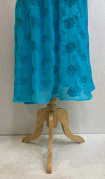 Load image into Gallery viewer, Aidah Women's Lucknowi Handcrafted Faux-Georgette Chikankari Anarkali Dress - NC038904