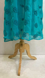 Load image into Gallery viewer, Aidah Women's Lakhnavi Handcrafted Faux-Georgette Chikankari  Anarkali Dress - HONC038898