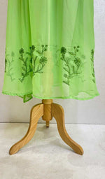 Load image into Gallery viewer, Aadab Women's Lakhnavi Handcrafted Faux-Georgette Chikankari Anarkali Dress