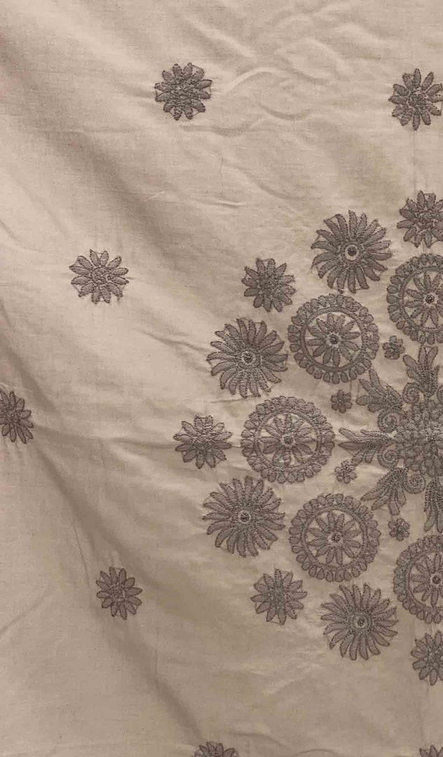 Lakhnavi Handcrafted Cotton Chikankari Table Cover - HONC041267