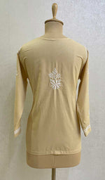 Load image into Gallery viewer, Women's Lucknowi Handcrafted Cotton Chikankari Top - HONC091536