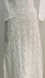 Load image into Gallery viewer, Women's Lucknowi Handcrafted Cotton Chikankari Kurti -HONC098125