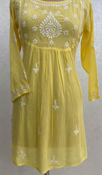 Load image into Gallery viewer, Women's Lucknowi Handcrafted Modal Cotton Chikankari Tunics - HONC098361