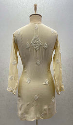 Load image into Gallery viewer, Women's Lucknowi Handcrafted Muslin Cotton Chikankari Top - HONC079234