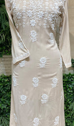 Load image into Gallery viewer, Women's Lucknowi Handcrafted Cotton Chikankari Kurti - HONC0109620